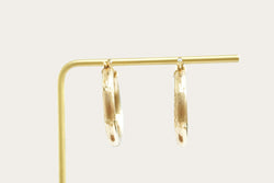Hollow Hoop Gold Earrings Saddlebacks
