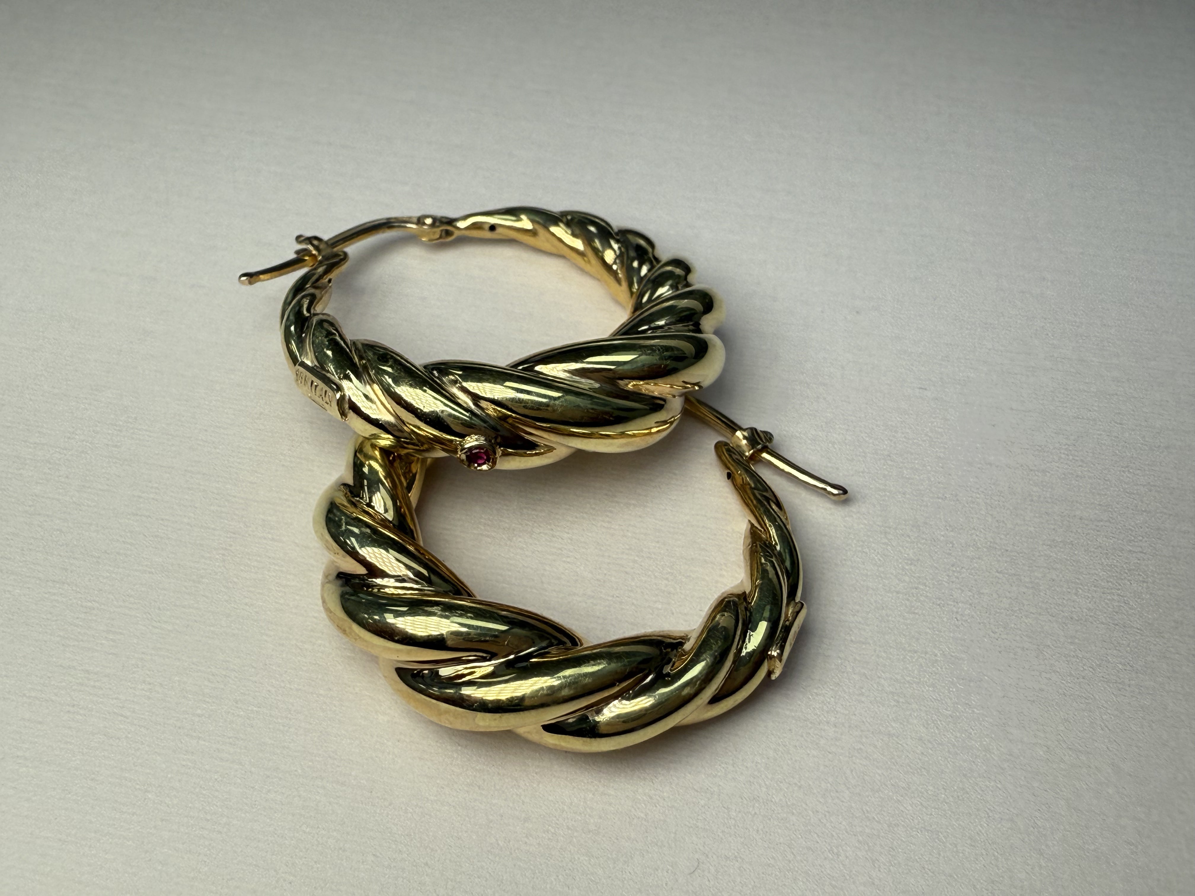 Weaving Hoop Earrings with Ruby Touch