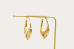 Oval Hoop Gold Earrings Saddleback