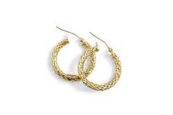 Hollow Hoop Gold Earrings