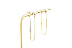 Chain Stud Gold Earrings