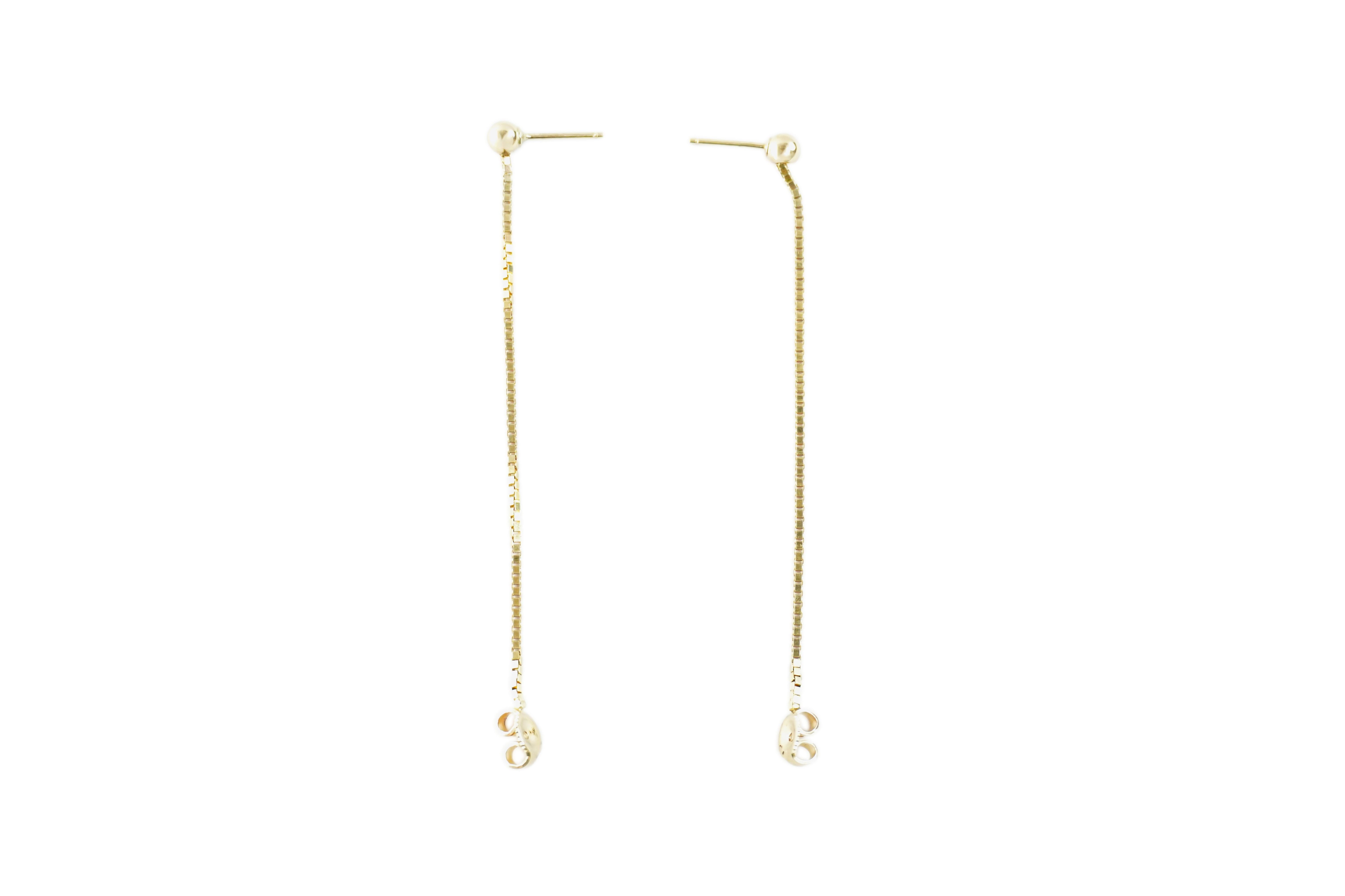 Chain Stud Gold Earrings