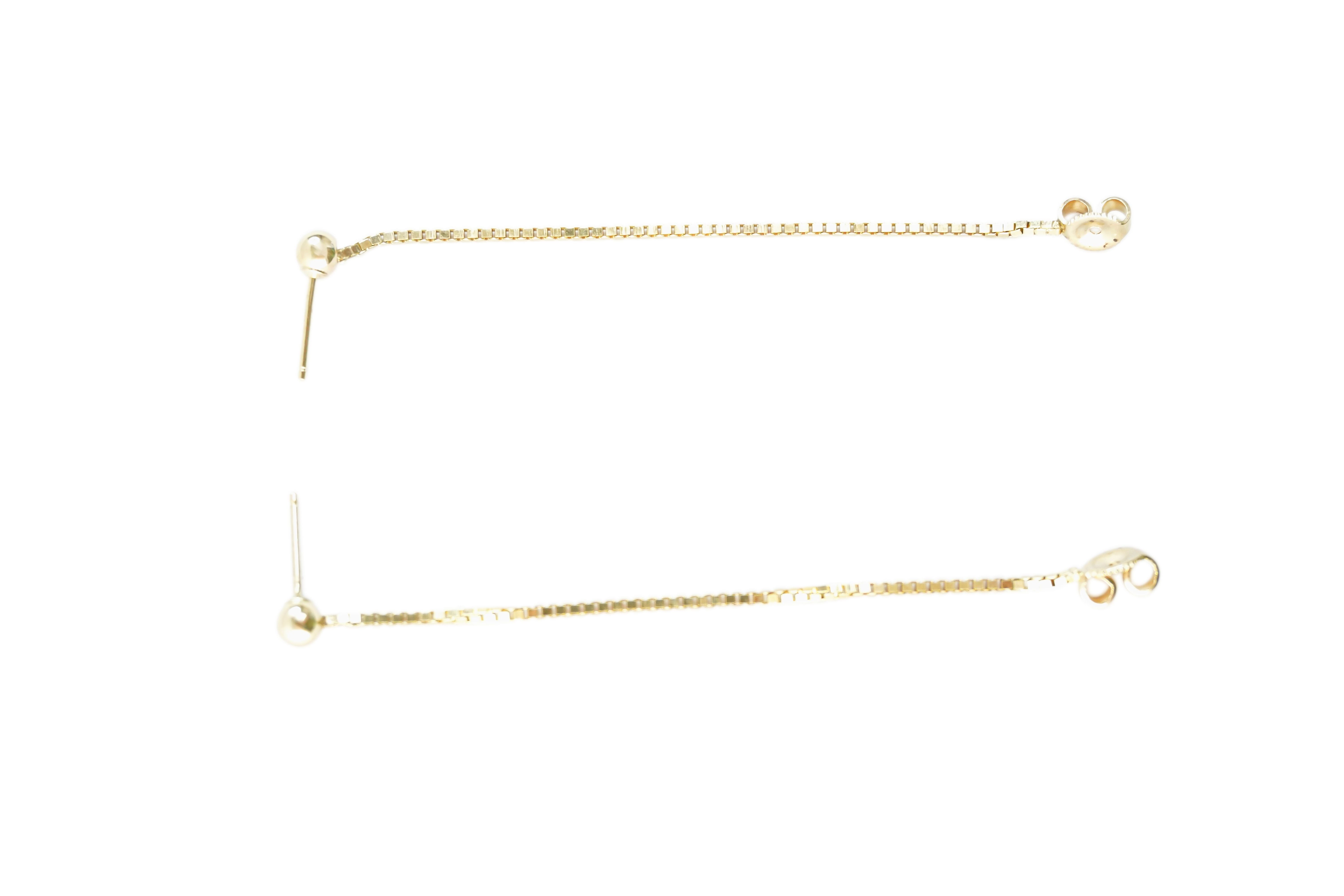 Chain Stud Gold Earrings