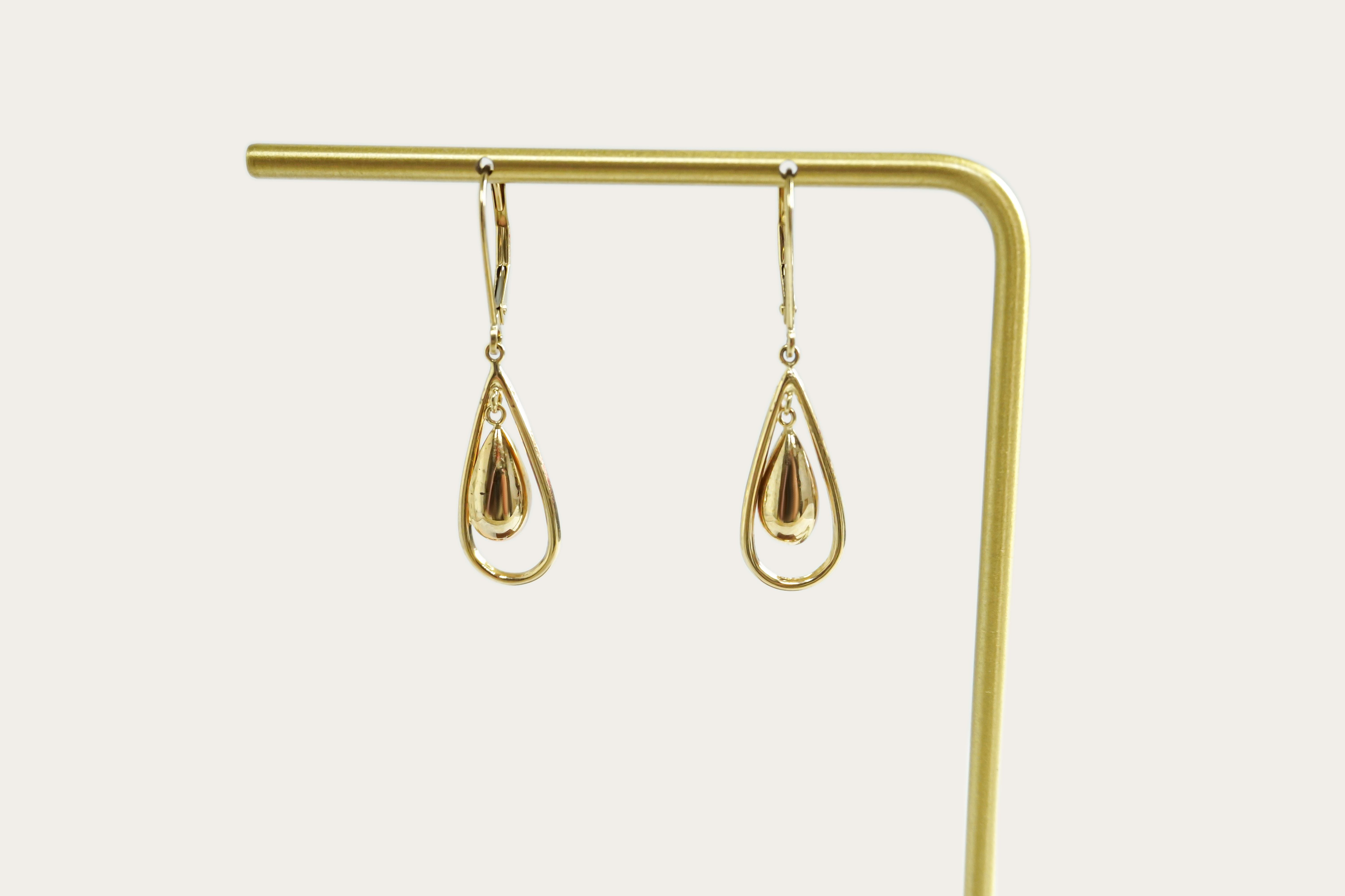 Teardrop Gold Earrings