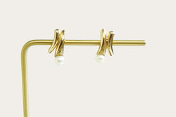 Pearl Gold Earrings Studs