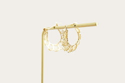 Saddlebacks Hoops Gold Earrings