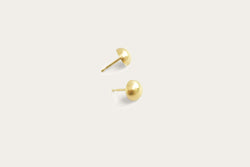 Textured Half-Ball Stud Gold Earrings