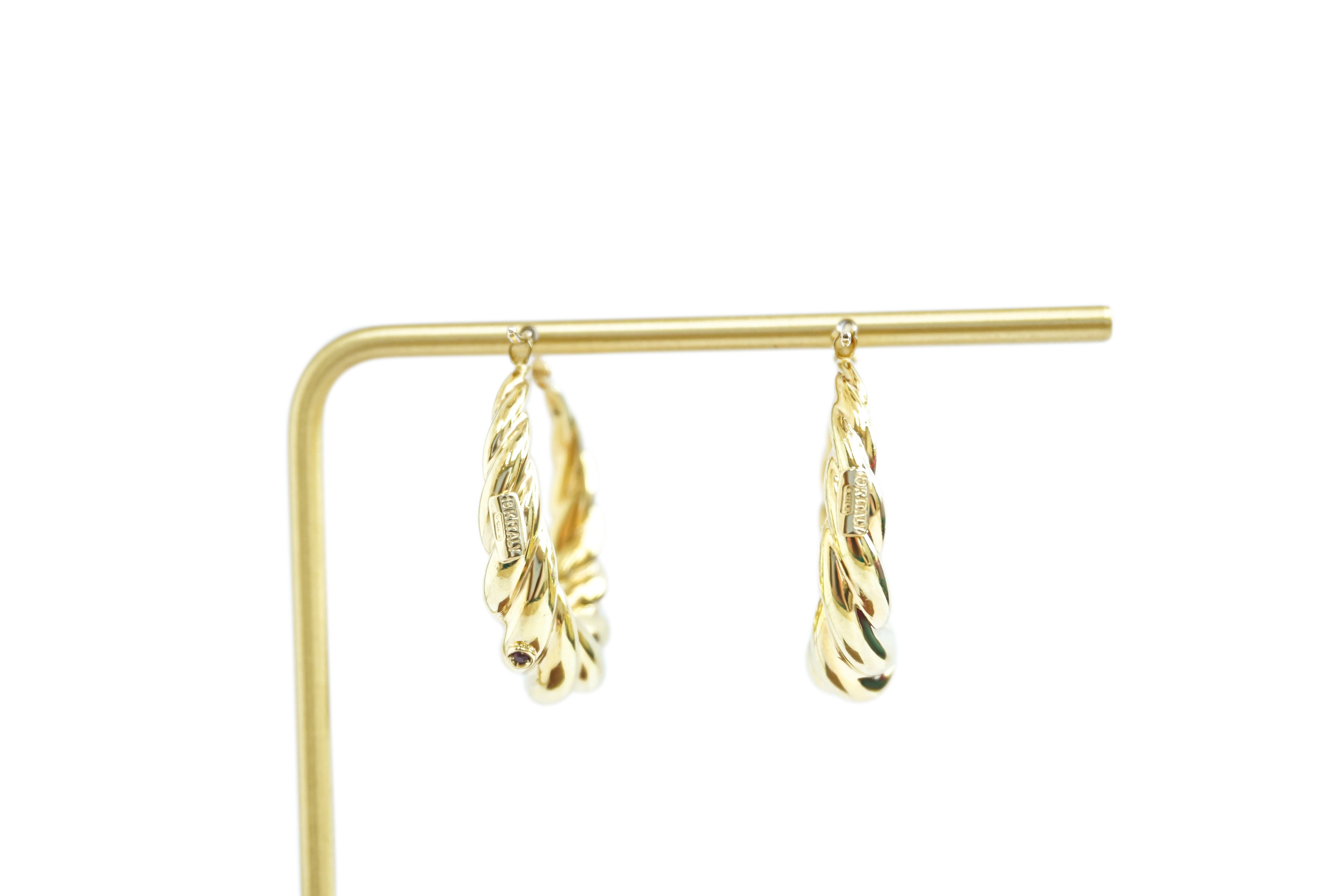 Weaving Hoop Earrings with Ruby Touch