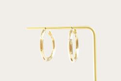 Hollow Hoop Gold Earrings Saddlebacks