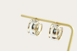 Cuff Hoops Gold Earrings
