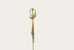 Drop Cone & Dangle Chain Gold Earrings